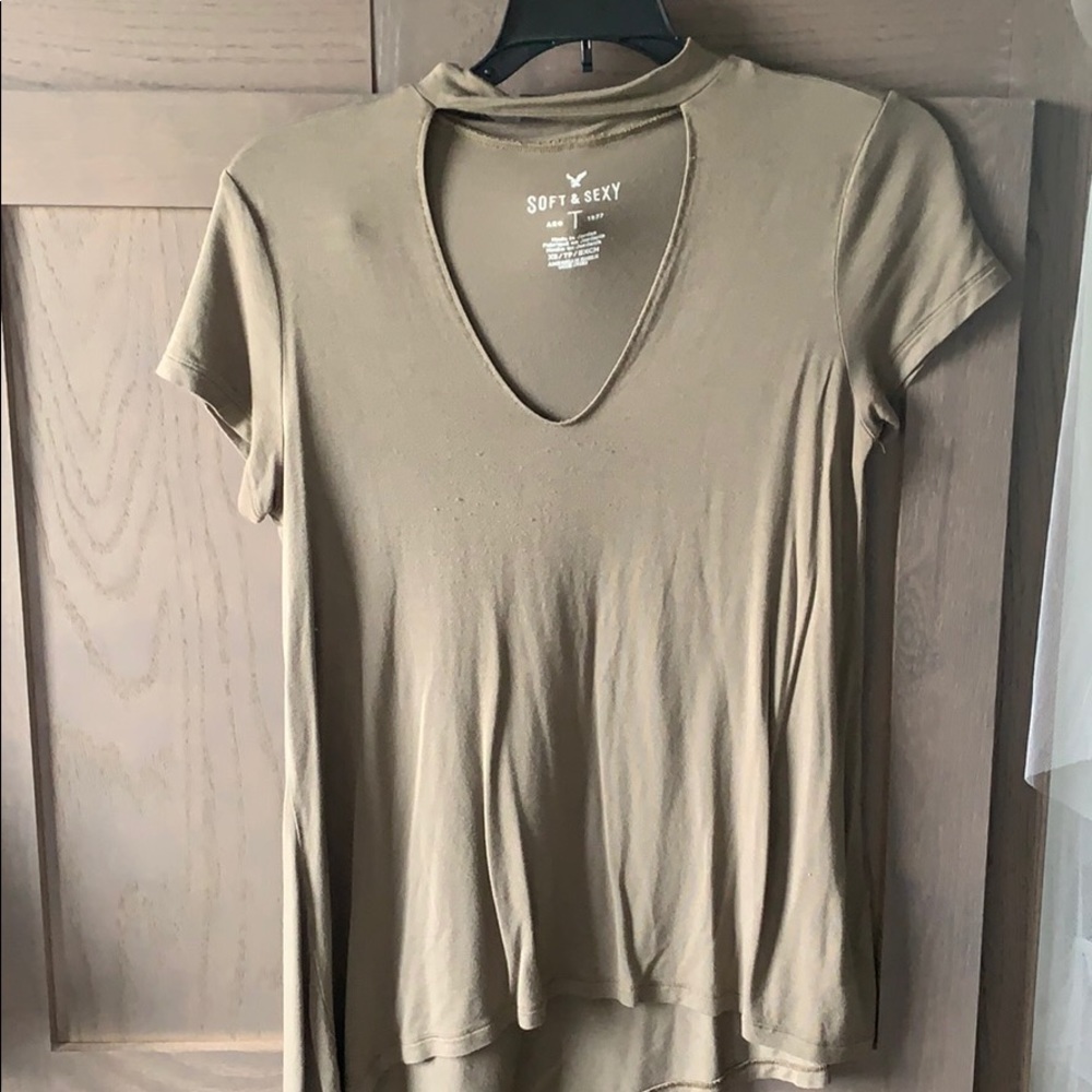 American eagle olive green shirt